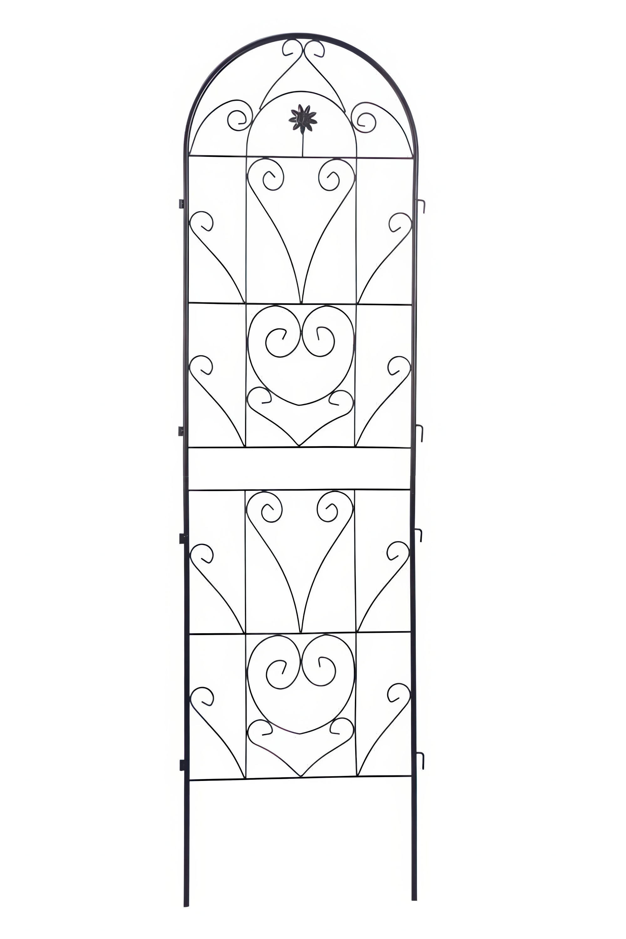 Sada dvoch podstavcov na rastliny 190x55 cm - srdcový vzor - Cultivo