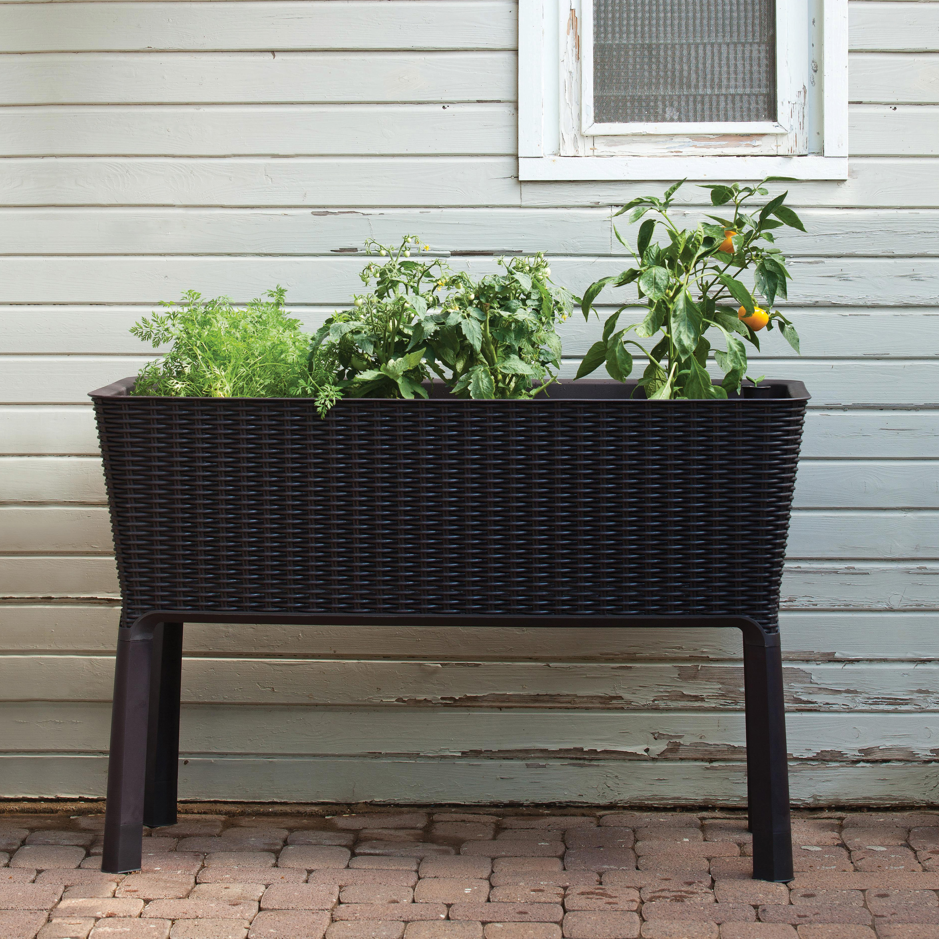 Vyvýšený záhradný kvetináč EASY GROW 120L antracitový - Keter