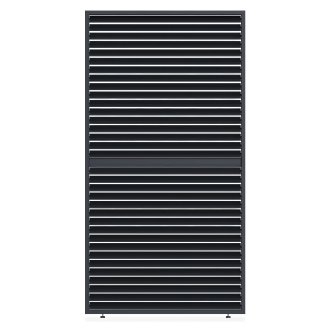 Lamelový panel k pergole ELEGANCE/DELUXE/FUSION 1,3 m v antracitovej farbe v čelnom pohľade