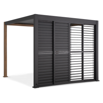 Posuvné dvere pre pergolu PREMIUM 3 m, antracitová farba - GUTROOF