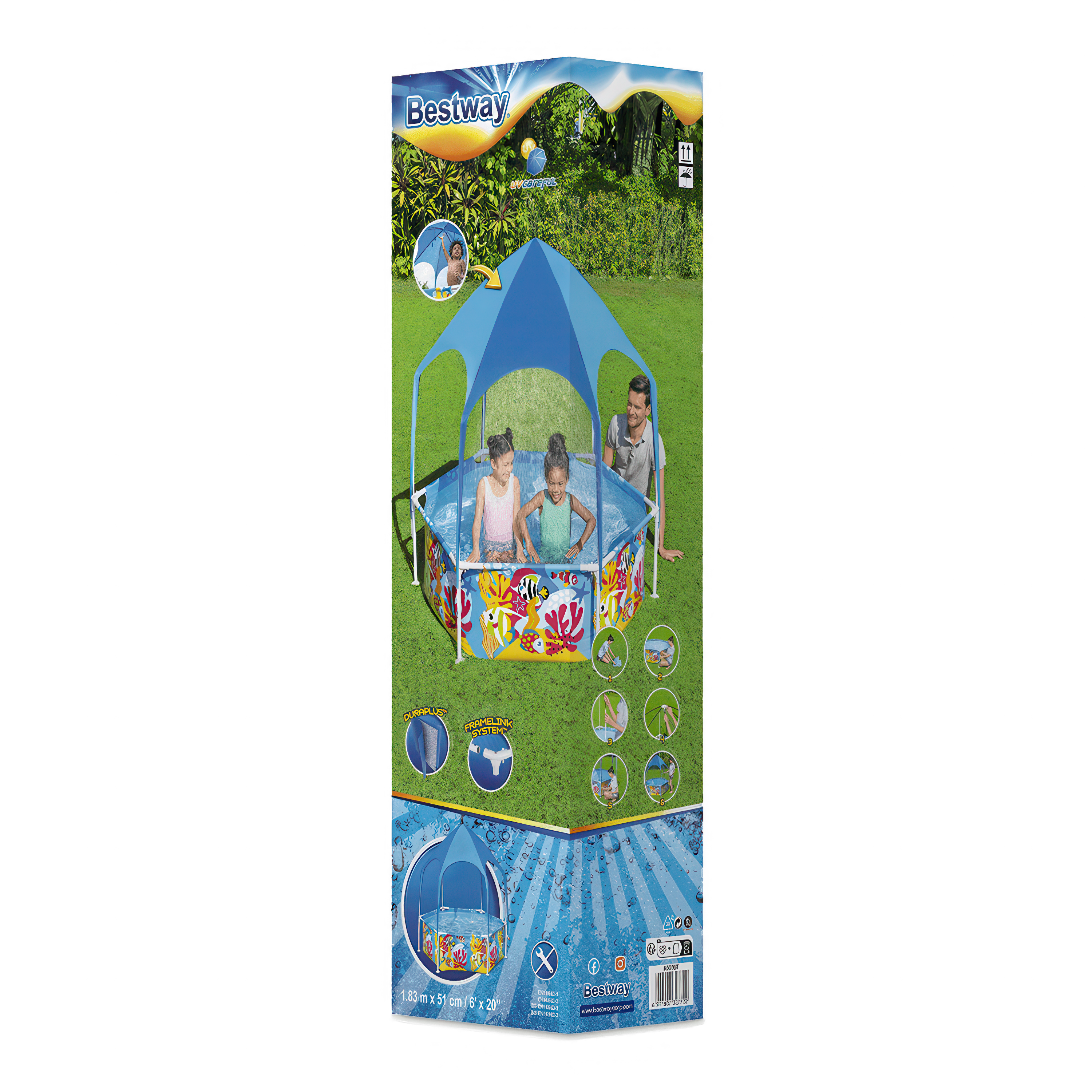 Bazén so striekajúcou vodou 1,83x 0,51 m - BESTWAY 5618T