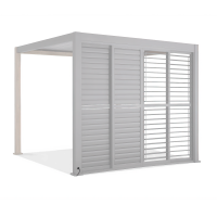 Biele posuvné dvere na pergolu PREMIUM 4 m - GUTROOF