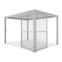 Pergolový panel PREMIUM 4m biely, nastaviteľný - GUTROOF