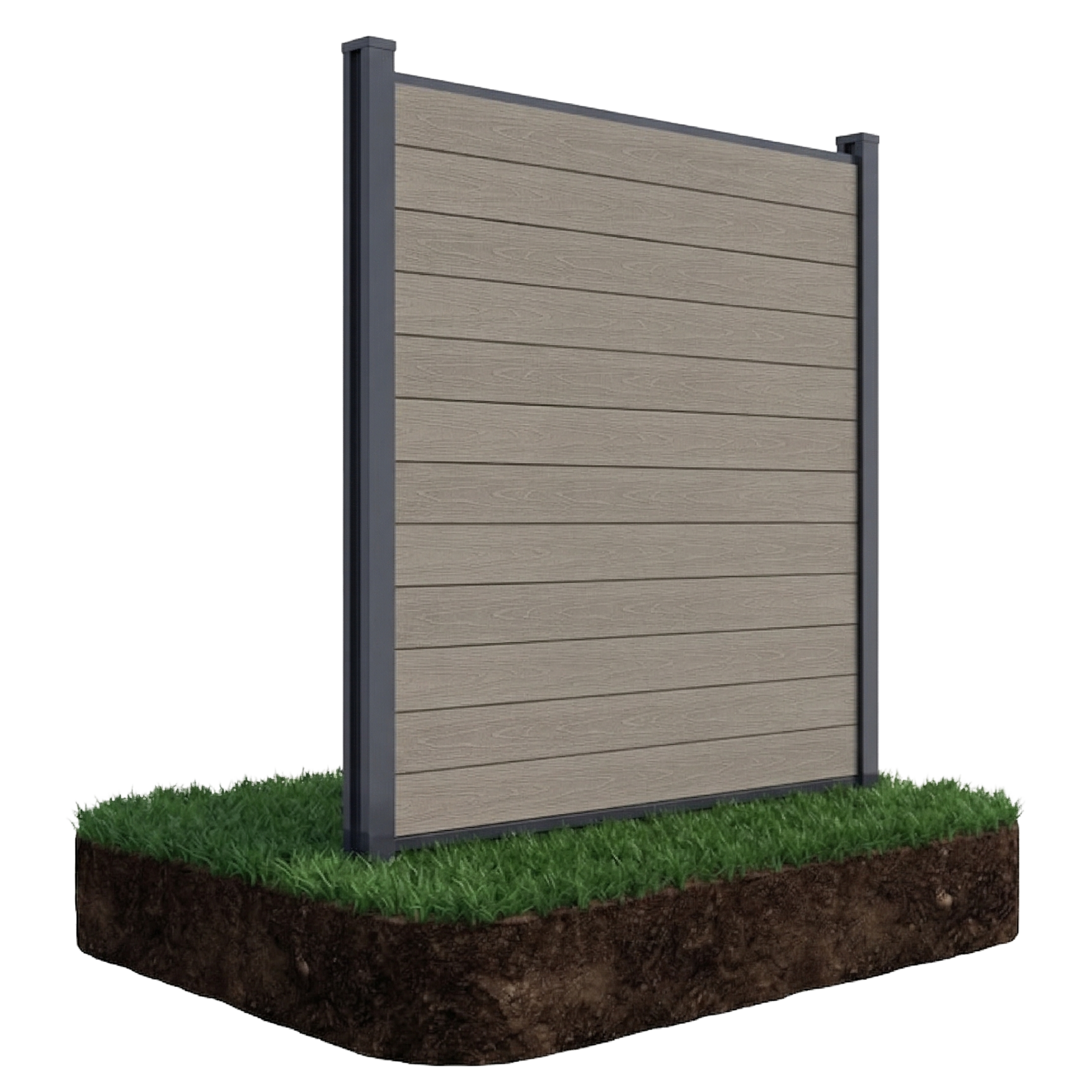 Záhradný plot panel pre mäkký podklad 1,8 m URBAN Oak - Gutroof