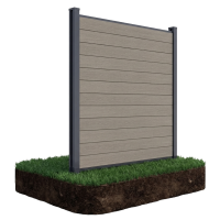 Záhradný plot panel pre mäkký podklad 1,8 m URBAN Oak - Gutroof
