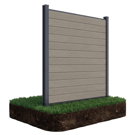 Záhradný plot panel pre mäkký podklad 1,8 m URBAN Oak - Gutroof