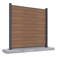 Záhradný panel na tvrdý podklad 1,8 m URBAN Teak - Gutroof