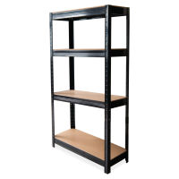 Kovový regál 150 x 70 x 30 cm ČIERNY - Hardmaister