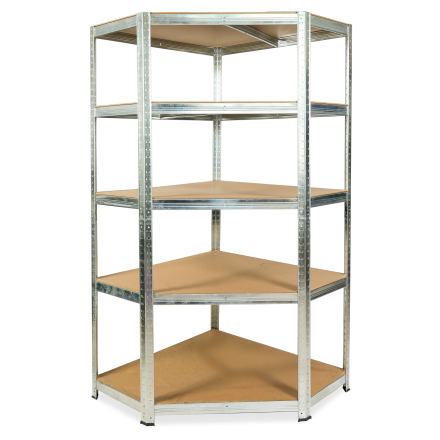 Kovový rohový regál 180 x 90 x 40 cm - Hardmaister
