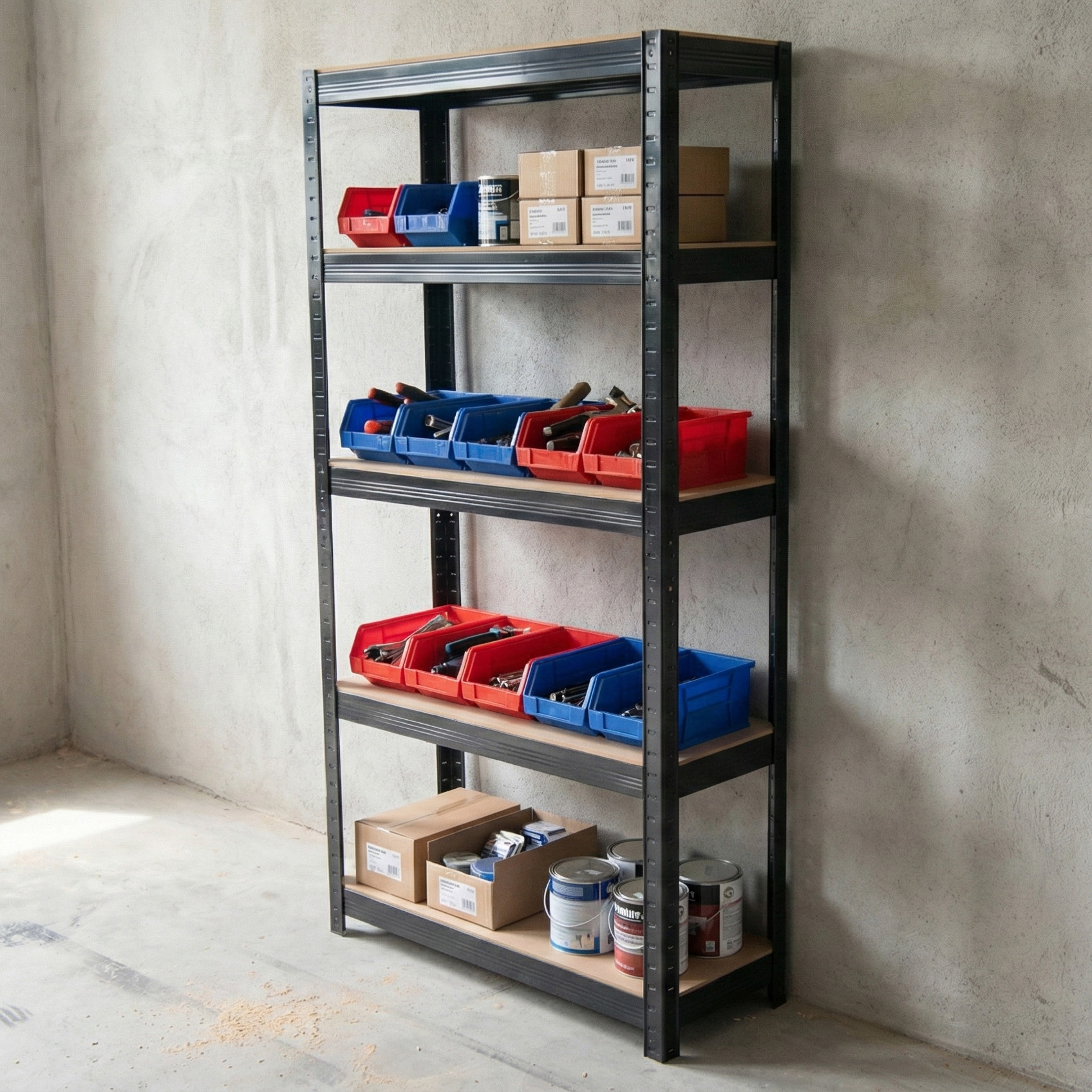 Dielenský kovový regál 180x90x30 cm - Hardmaister