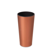 Medený okrúhly kvetináč LILIA 30 cm - LAMELA