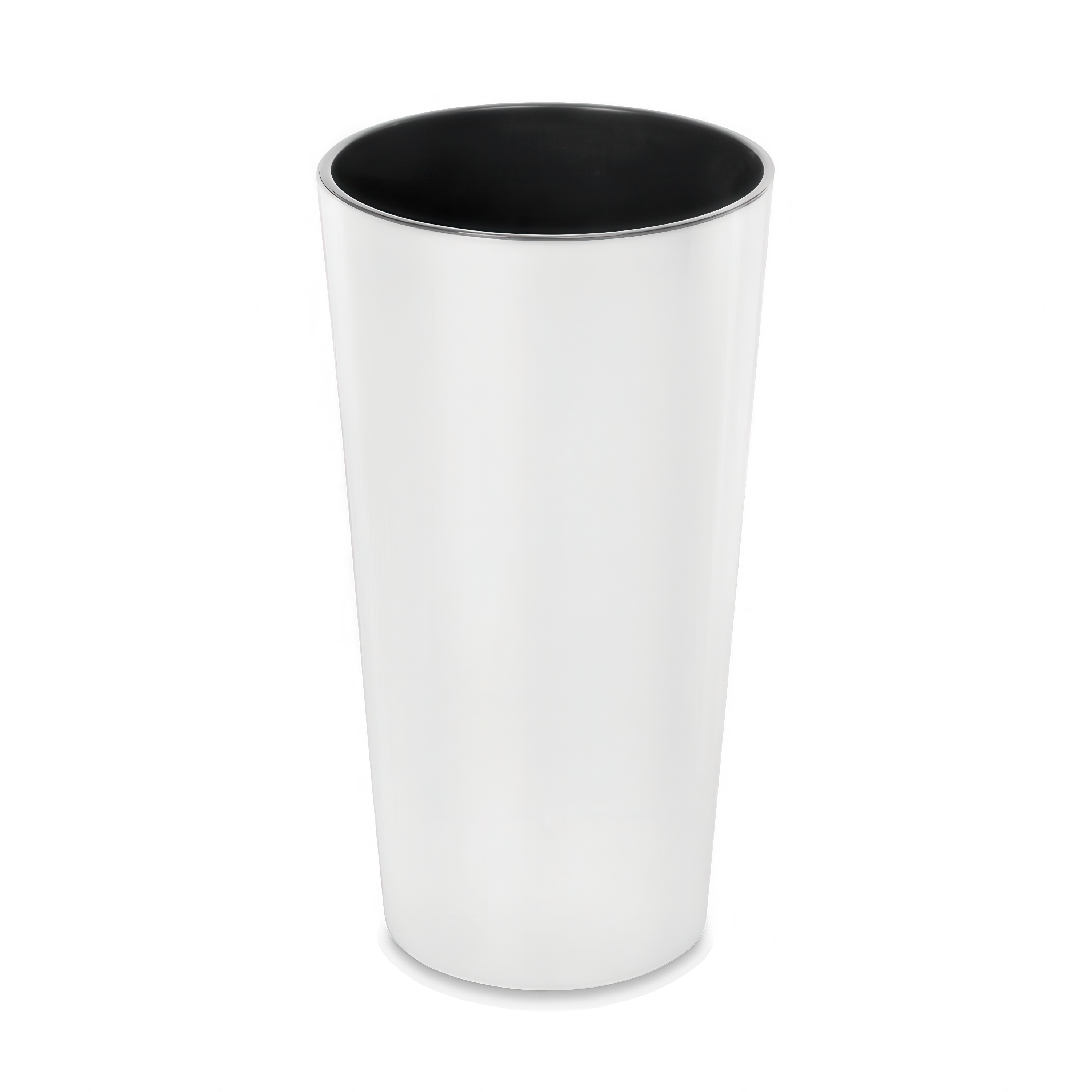 Okrągła doniczka LILIA 40cm biała - LAMELA