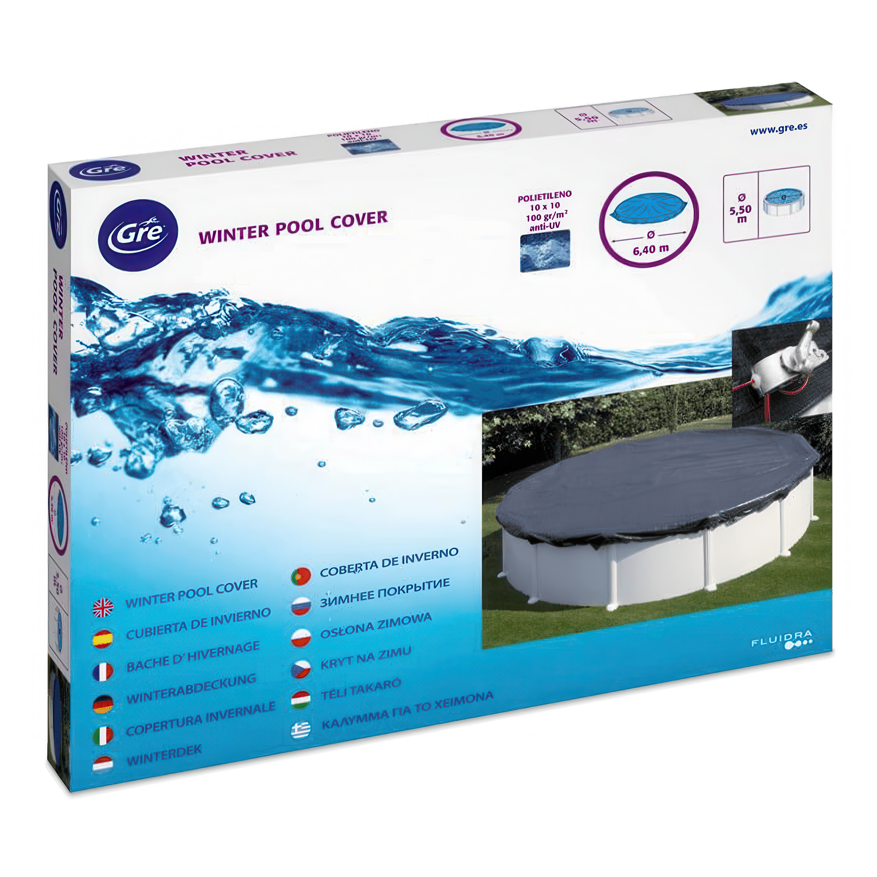 Kryt na bazén zimný okrúhly 350 cm Gre
