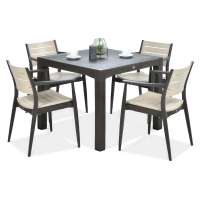 Reštauračný set Novussi REGNUM 4+1 Brown/Cappuccino