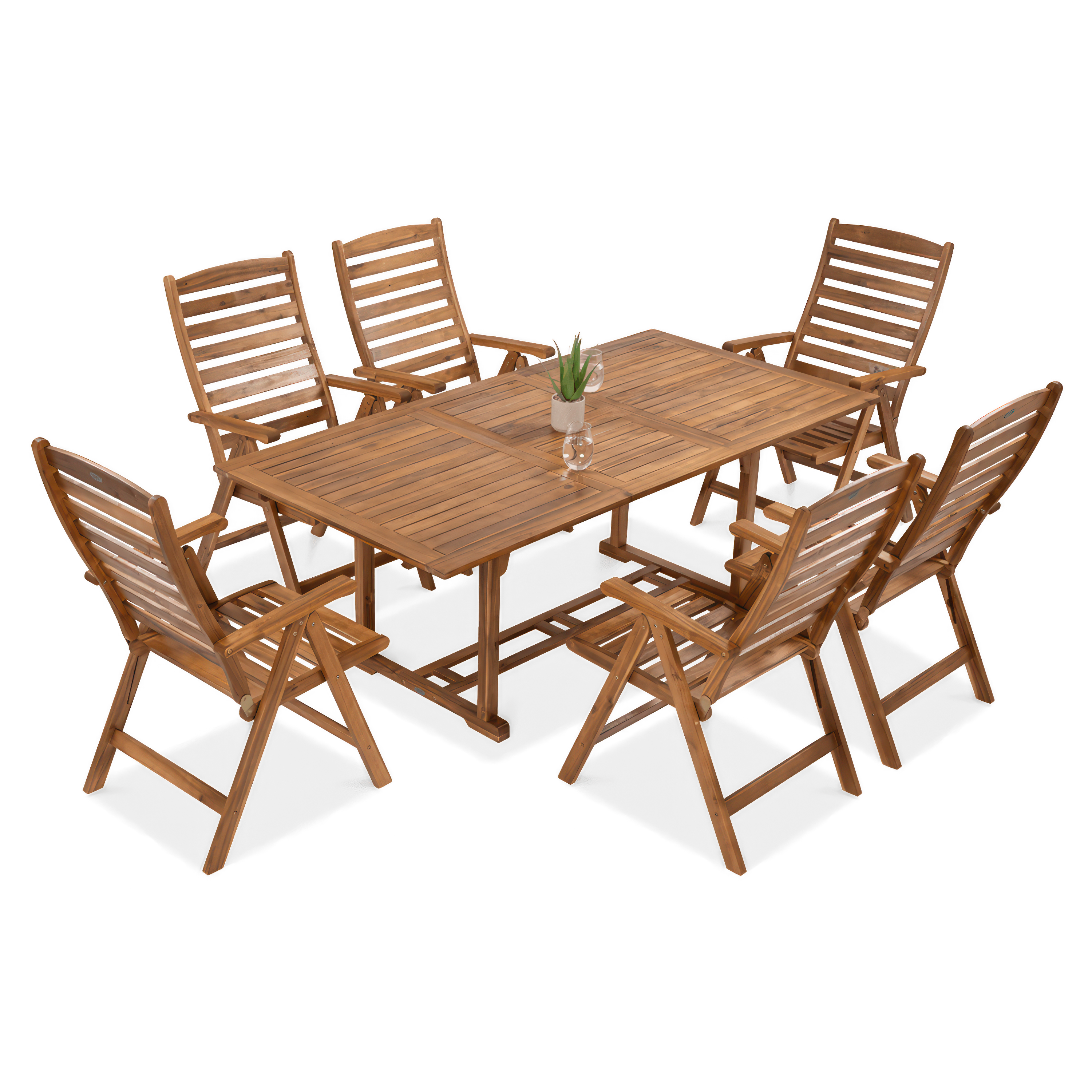 Meble jadalniane drewniane AKADIA DINING 200/6+1 - FOCUS GARDEN