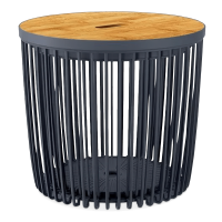 Súprava Clubo 1+1 39x39x36cm, antracitová - PROSPERPLAST