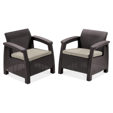 Zestaw mebli CORFU DUO Brown do ogrodu