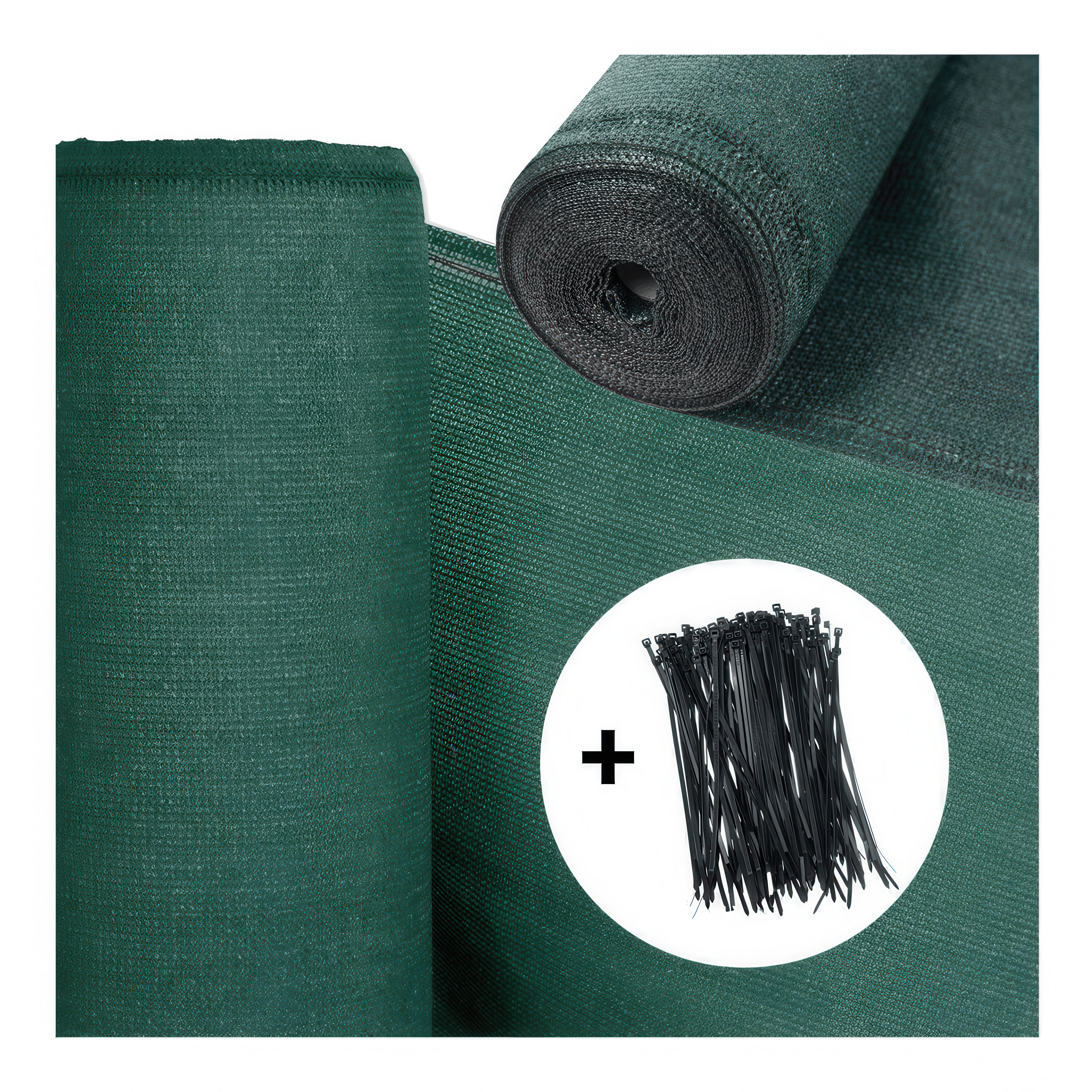 Záhradná tieniaca sieť 1,5x10 m tmavo zelená + viazacie pásky - HARDMAISTER