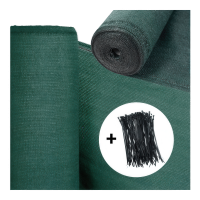 Záhradná tieniaca sieť 1,5x50 m tmavozelená + upínacie pásky - HARDMAISTER