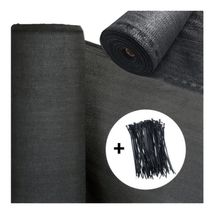 Maskovacia sieť 1,5x50m Grafit + káblové pásky - HARDMAISTER