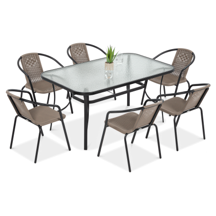 Záhradný set SIMPLE 150/6 Cappuccino