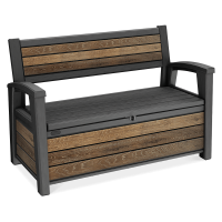 Záhradný box a lavička Keter Deco 227L Walnut