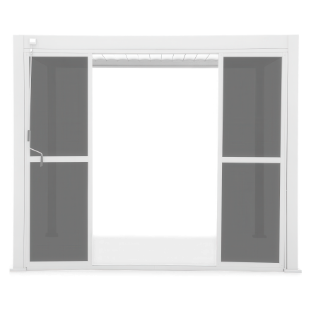 Polykarbonátové posuvné dvere pre bielu pergolu PREMIUM 3 m - GUTROOF