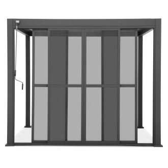 Posuvné polykarbonátové dvere pre pergolu PREMIUM 3 m antracitová farba - GUTROOF