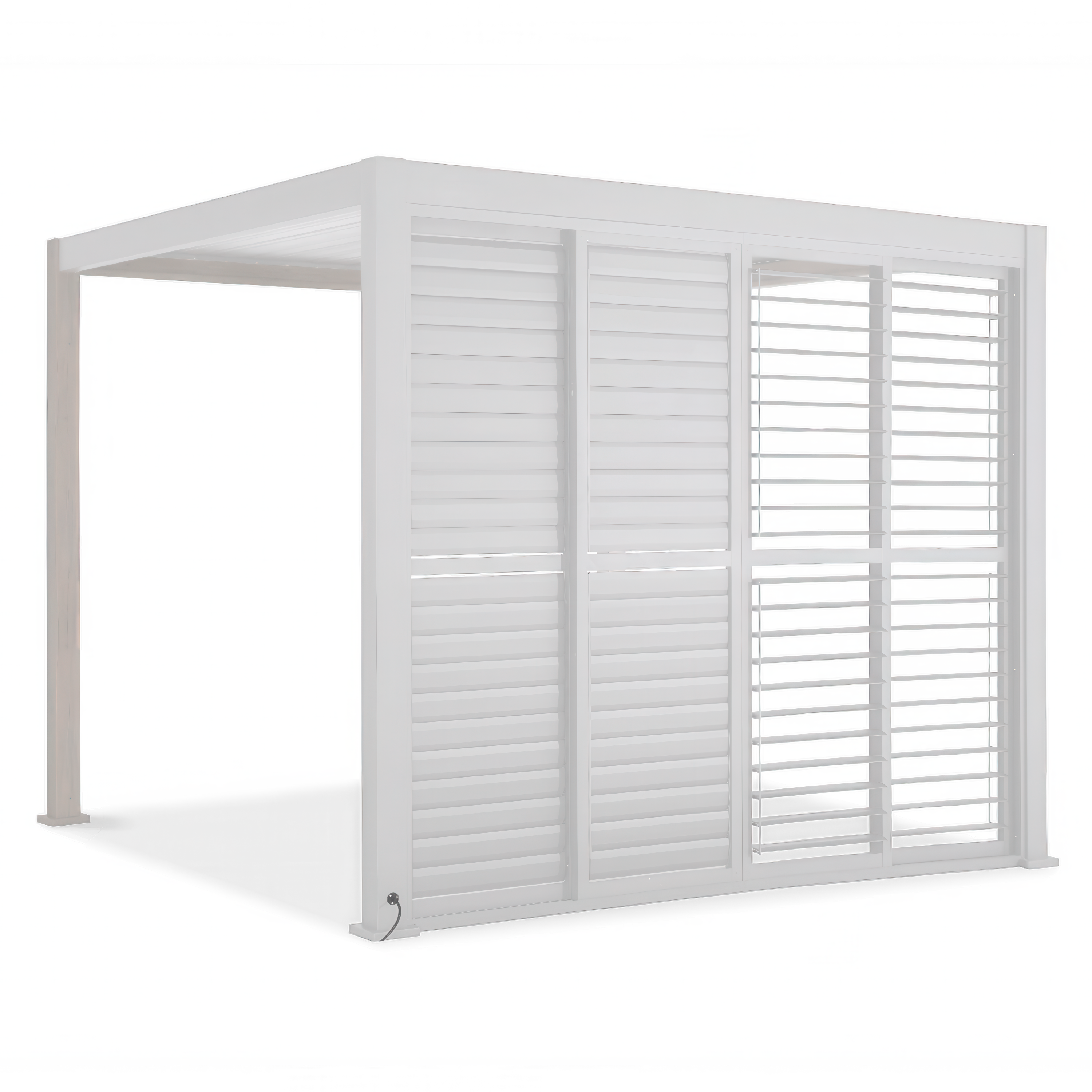 Posuvné dvere pre pergolu PREMIUM 3 m, biele - GUTROOF