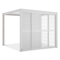 Posuvné dvere pre pergolu PREMIUM 3 m, biele - GUTROOF