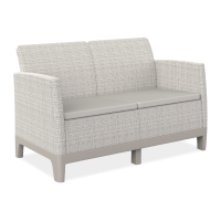 Záhradná pohovka Scandi Forma 2 Pebble Grey-Soft Beige / Oat - Keter