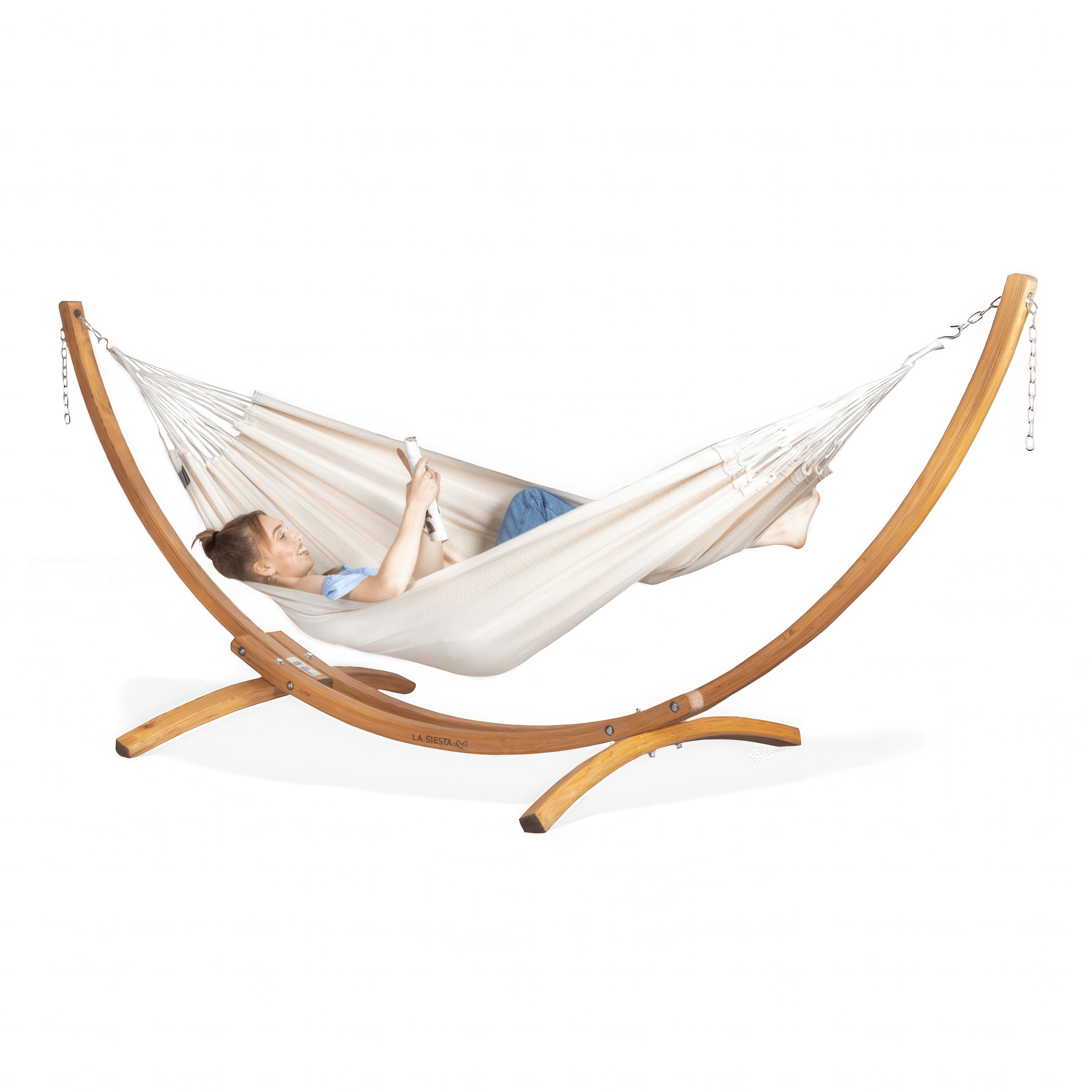 Stojan na dvojitú hojdaciu sieť ELIPSO Nature - LA SIESTA