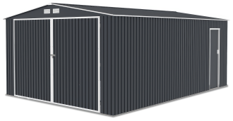 Zdjęcie prawej strony garażu Kingston 380x540 Cold Grey ukazujące drugie drzwi