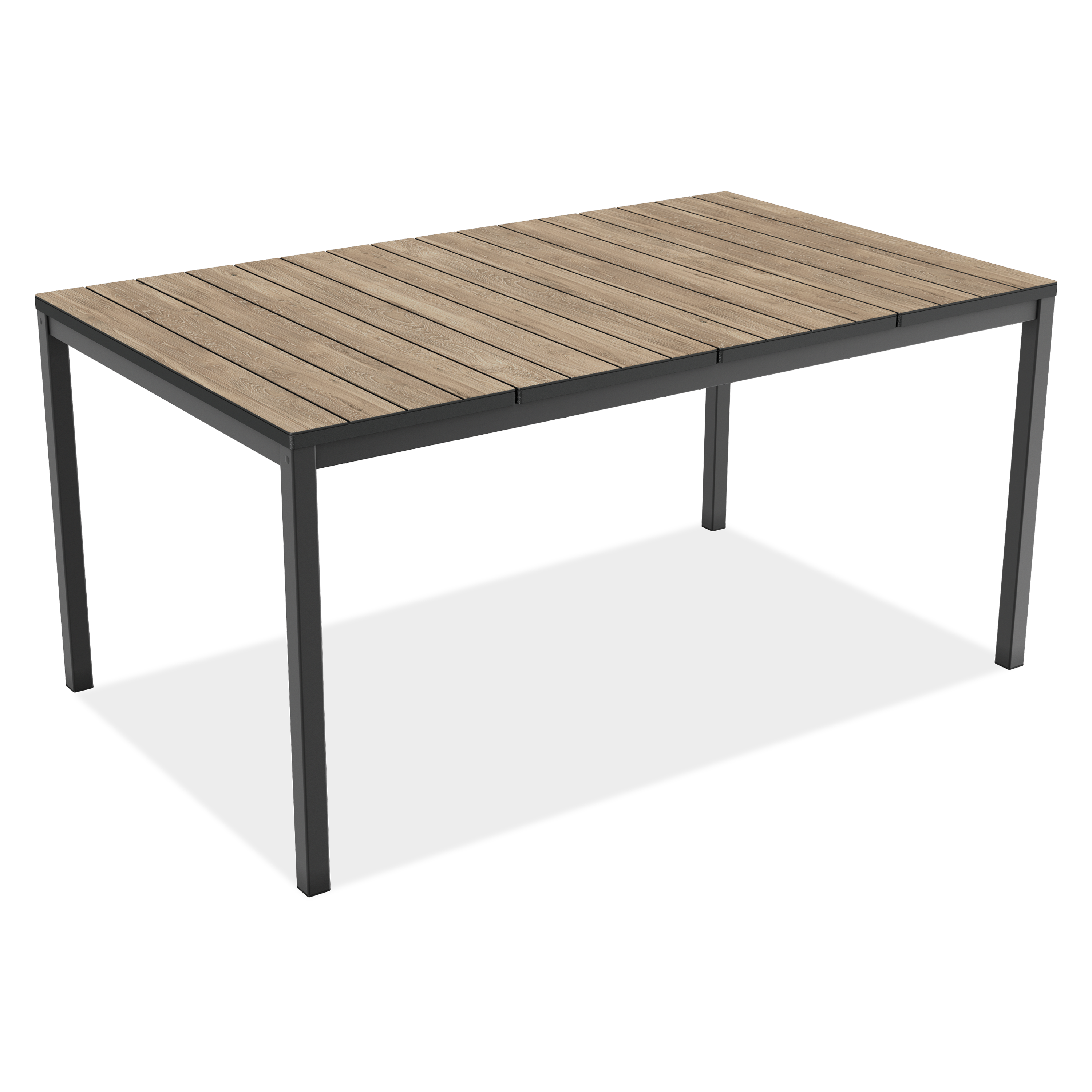 Jedálenský stôl DECO PORTO NOVA 160 Black + Ashwood - Keter