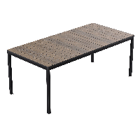 Jedálenský stôl DECO PORTO NOVA 200 Black + Walnut - Keter