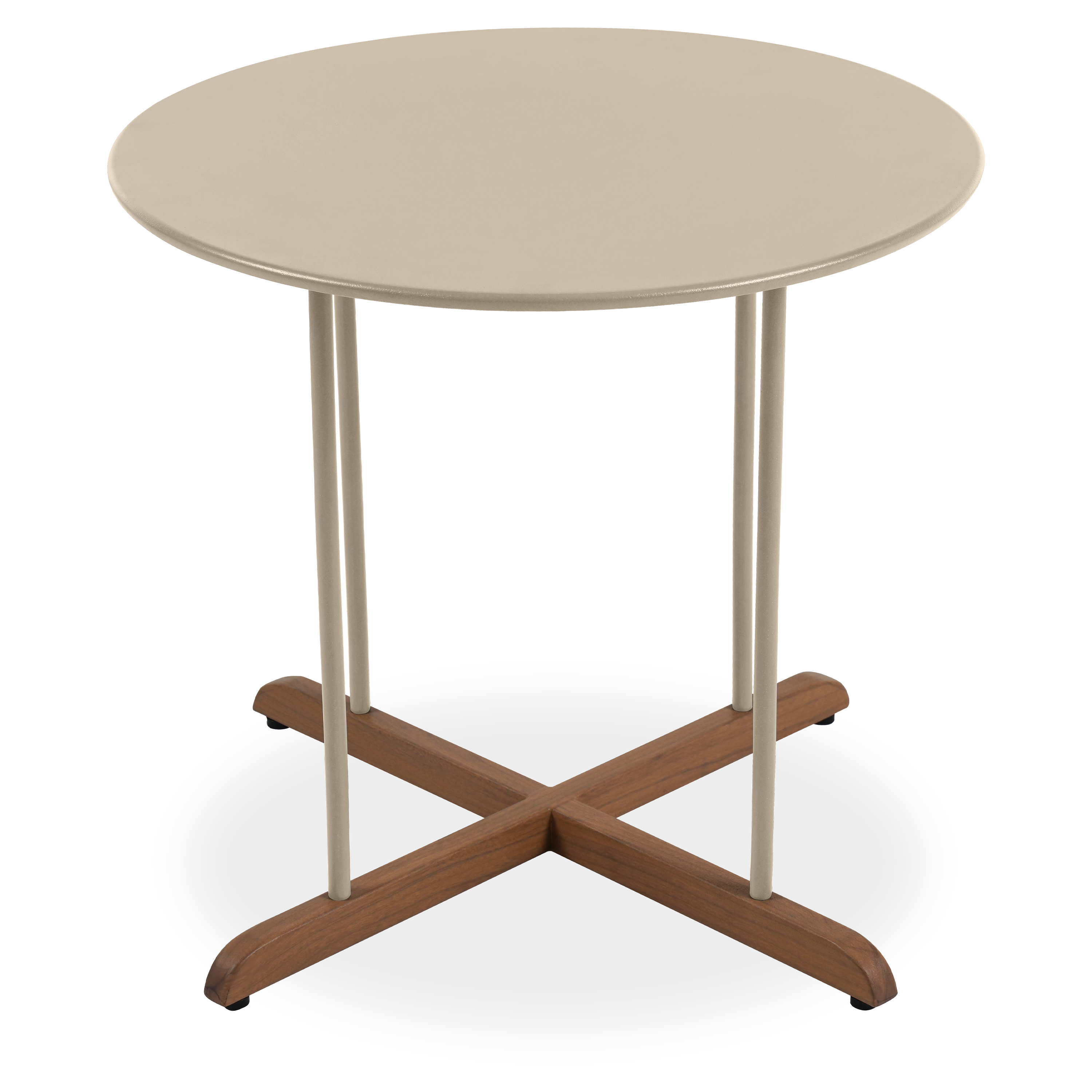 Záhradný stolík RONDA svetlobéžový, ø 49,5 cm – BJORKKA
