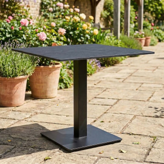 Záhradný stôl s oceľovou podnožou RIVIO/VENA 80 cm - Bjørkka