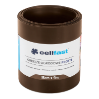 Záhradné obruby rovné 15 cm x 9,0 m hnedé Cellfast
