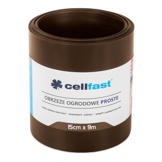 Záhradné obruby rovné 15 cm x 9,0 m hnedé Cellfast