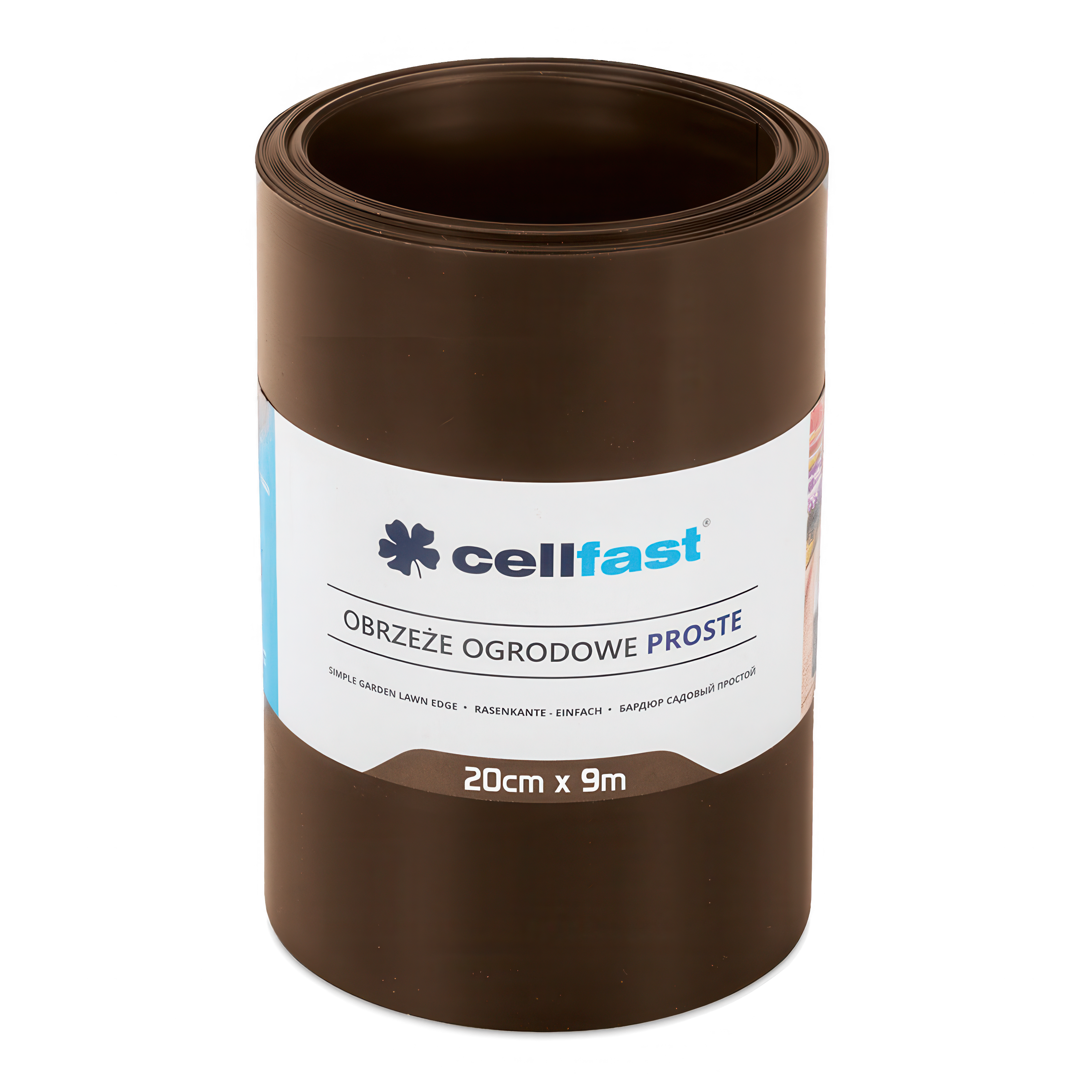 Záhradné obruby rovné 20 cm x 9,0 m hnedé Cellfast