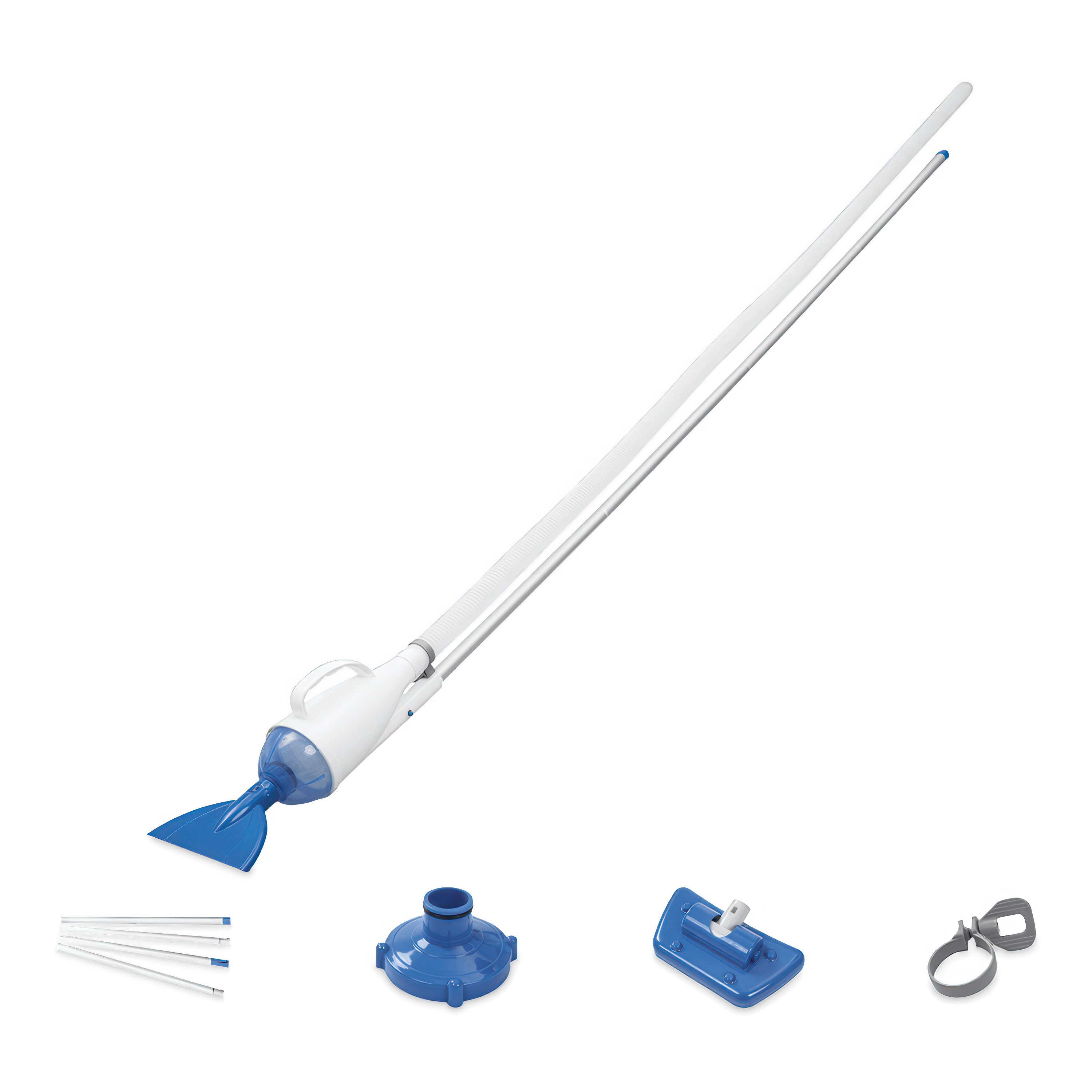Odkurzacz basenowy z dwiema ssawkami i szczoteczką