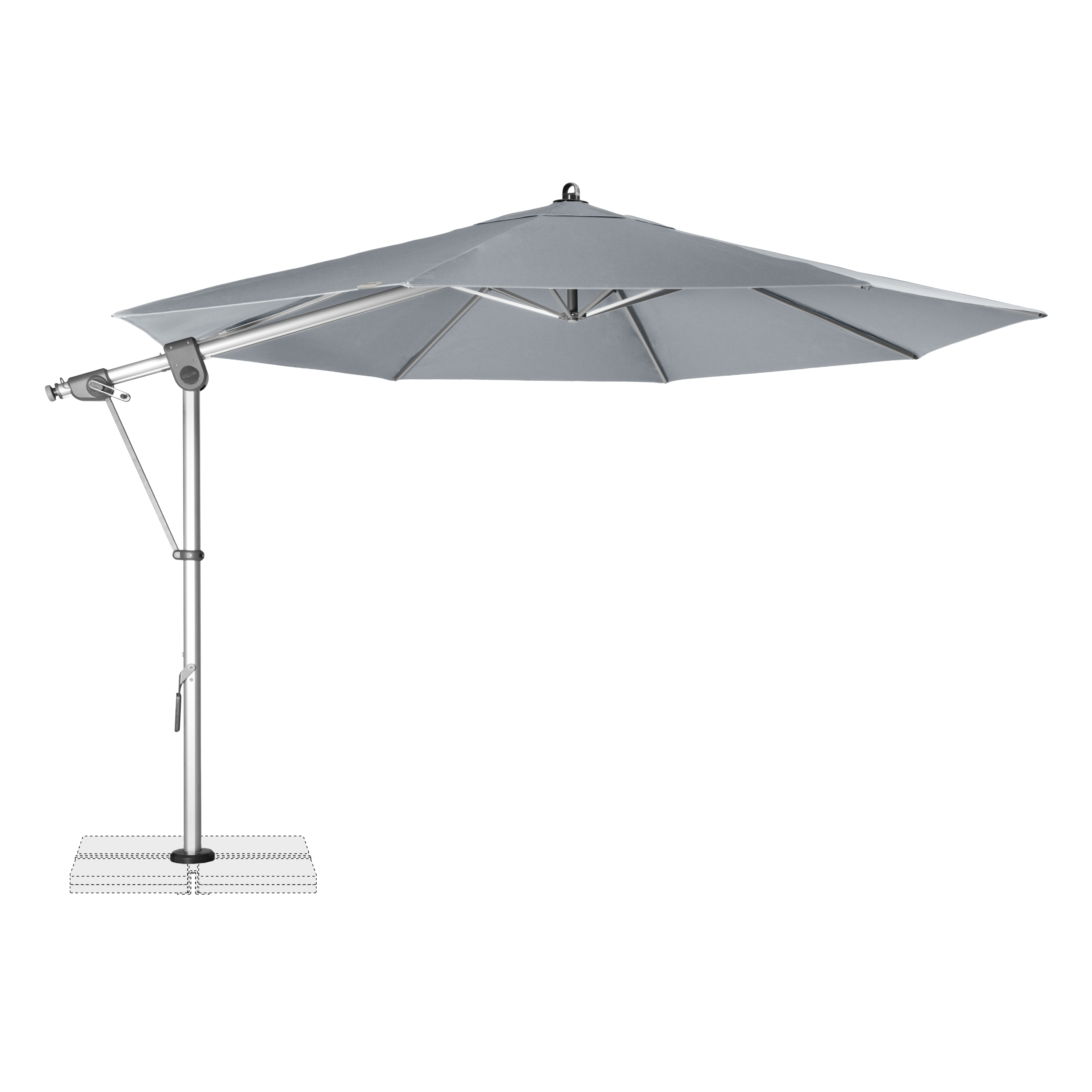 Doppler EXPERT 350 Svetlosivý záhradný dáždnik