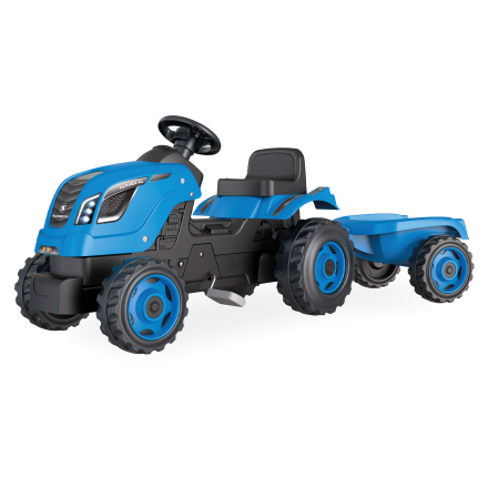 Traktor s prívesom XL modrý - Smoby