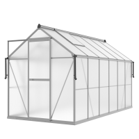 Polykarbonátový skleník Slide-In NEW 183x361 cm Silver - Cultivo