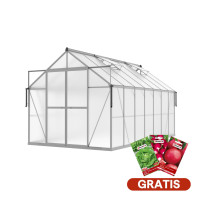 Polykarbonátový skleník Slide-In NEW 244x429cm Silver – Cultivo