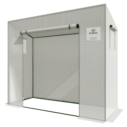 Plastový skleník na paradajky 200x77 biely