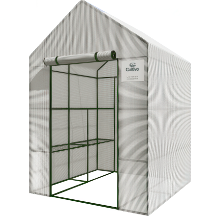 Skleníkový plastový tunel 8 políc 140x140 biely