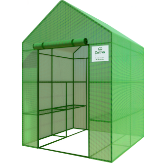 Skleníkové fóliové tunelové regály 8 políc 140x140 Zelená