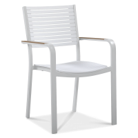 Biela stolička TACOMA - Focus Garden