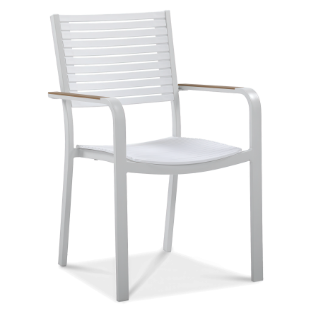 Biela stolička TACOMA - Focus Garden